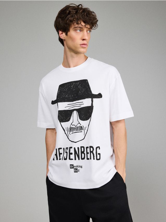 Тениска с принт Breaking Bad Цвят крем - HOUSE - 803KK-01X