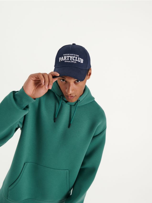 Felpa in neoprene con cappuccio Basic verde - Cachi - HOUSE