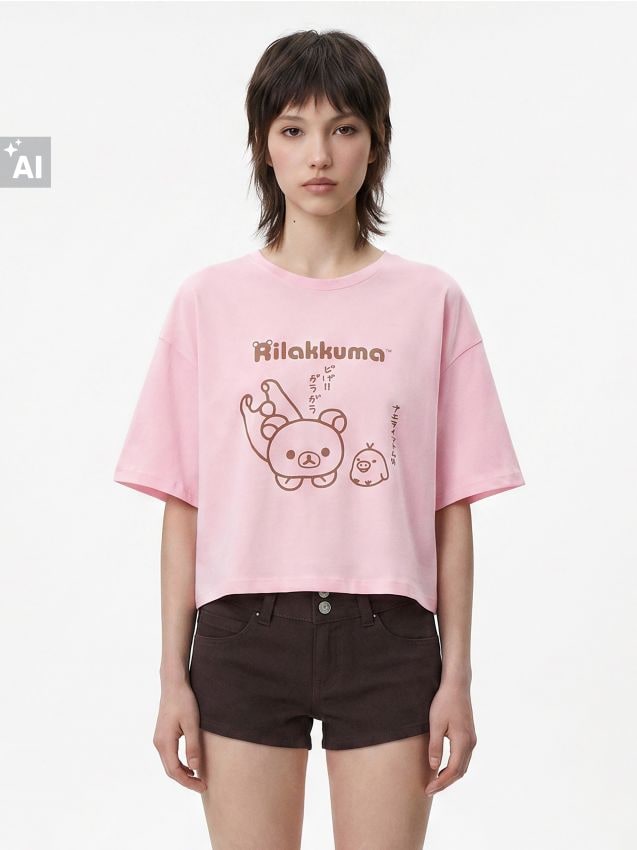 Koszulka Rilakkuma różowa
