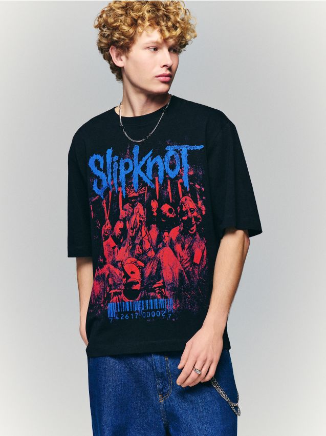 Футболка з принтом Slipknot Колір чорний - HOUSE - 878IY-99X