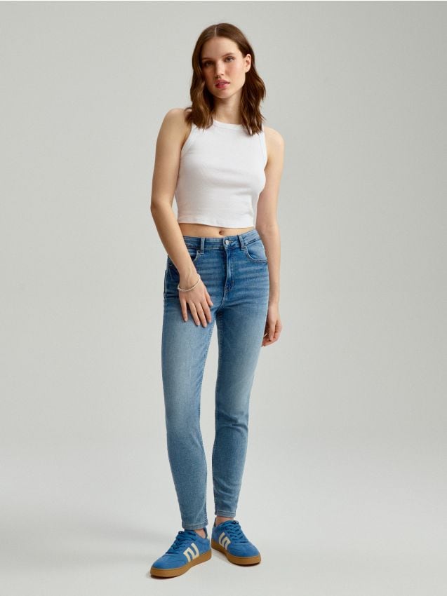 Τζιν skinny fit ψηλόμεσο