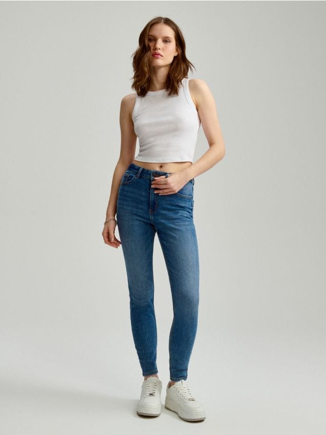 Τζιν skinny fit ψηλόμεσο