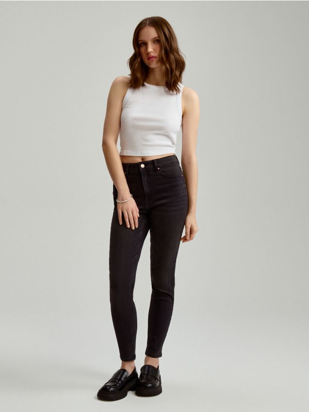 Τζιν skinny fit ψηλόμεσο