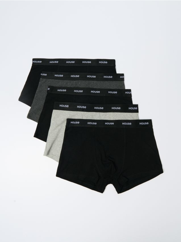 Bokserki z logowaną taśmą 5-pak - HOUSE - 994BS-MLC